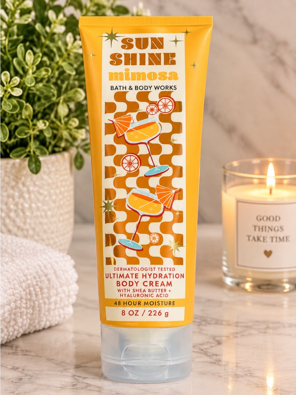 🎊3/$20 Bath & Body Works Sunshine Mimosa Body Cream 8 oz